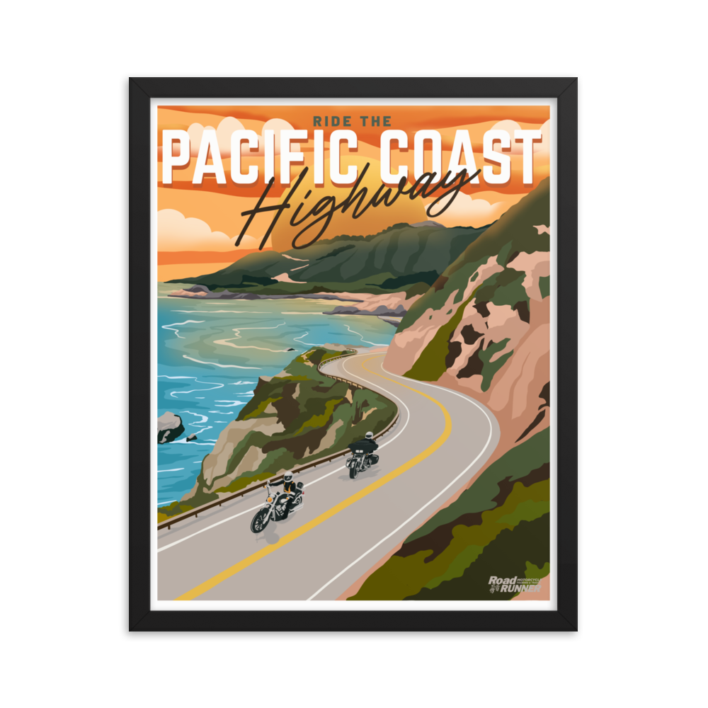 Ride The Pacific Coast Highway Framed Poster