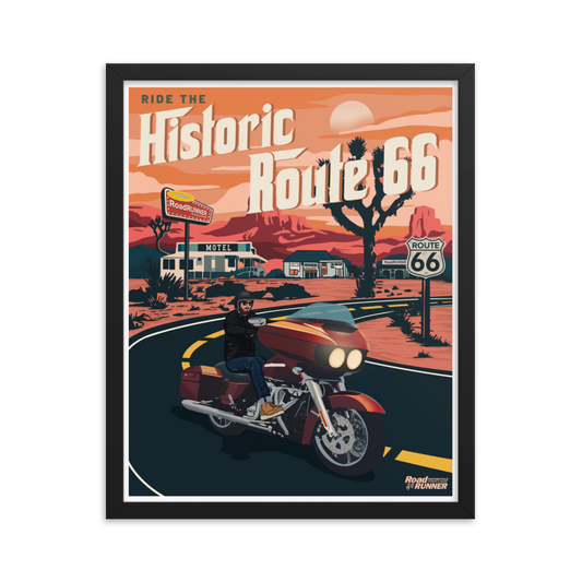 Ride Route 66 Framed Poster