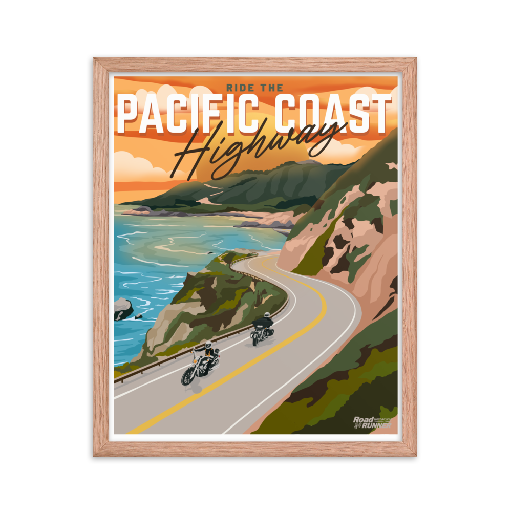 Ride The Pacific Coast Highway Framed Poster