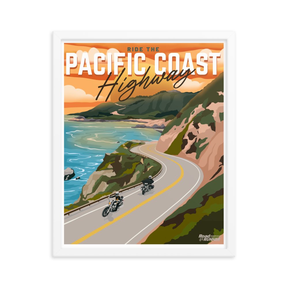 Ride The Pacific Coast Highway Framed Poster