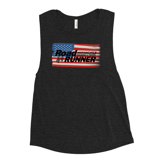 Women's Red White & Blue Muscle Tank