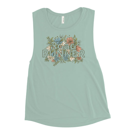 Women's Floral Muscle Tank