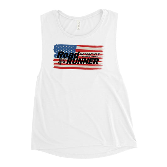 Women's Red White & Blue Muscle Tank